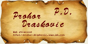 Prohor Drašković vizit kartica